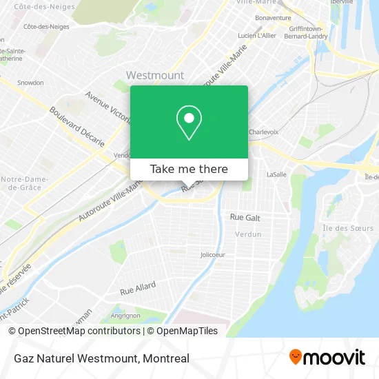 Gaz Naturel Westmount map