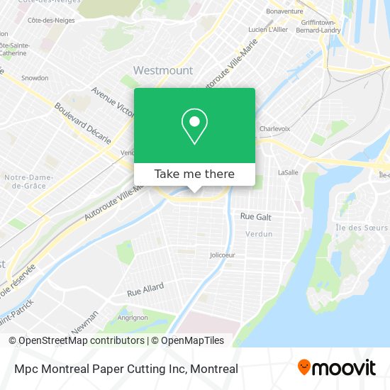 Mpc Montreal Paper Cutting Inc map