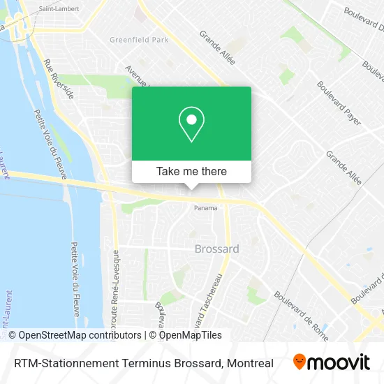 RTM-Stationnement Terminus Brossard map