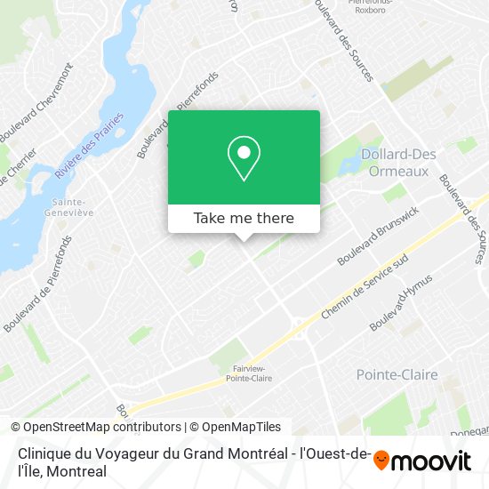 Clinique du Voyageur du Grand Montréal - l'Ouest-de-l'Île map