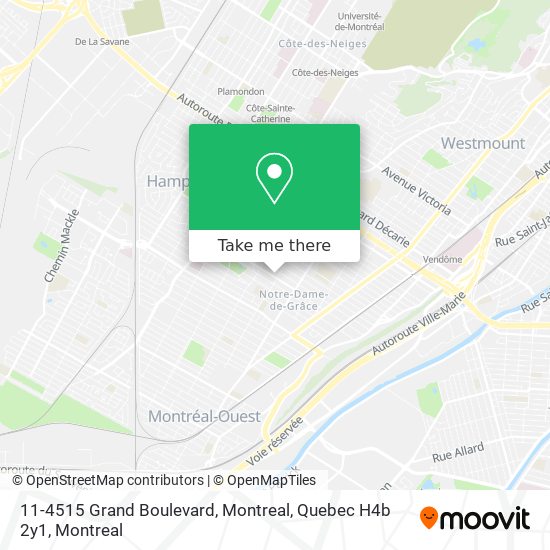 11-4515 Grand Boulevard, Montreal, Quebec H4b 2y1 map