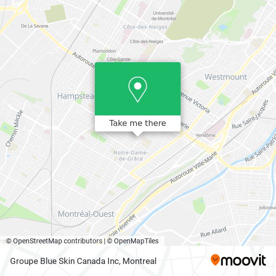 Groupe Blue Skin Canada Inc map