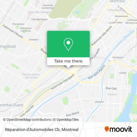 Réparation d'Automobiles Cb map