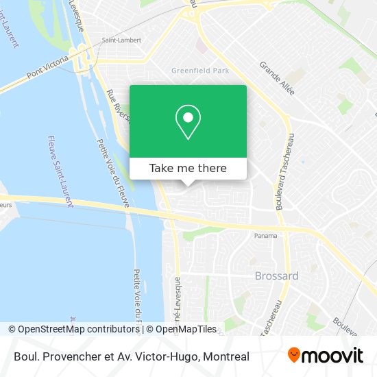 Boul. Provencher et Av. Victor-Hugo map