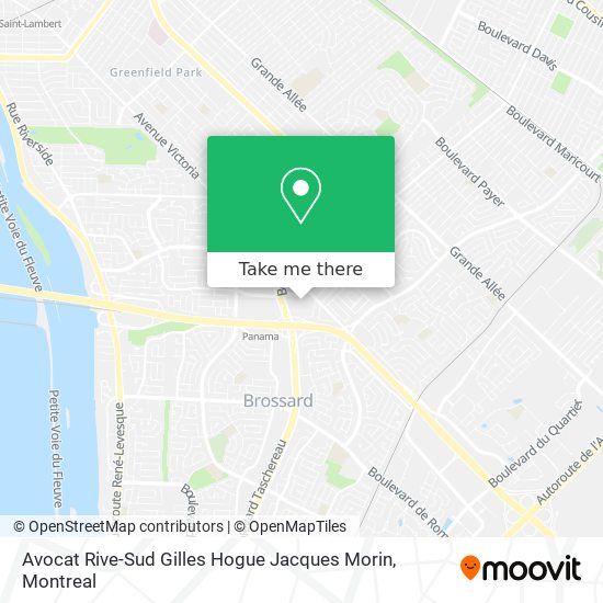 Avocat Rive-Sud Gilles Hogue Jacques Morin map