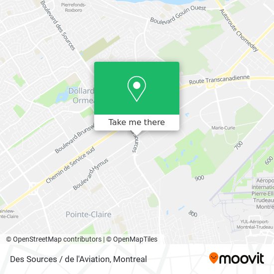 Des Sources / de l'Aviation map