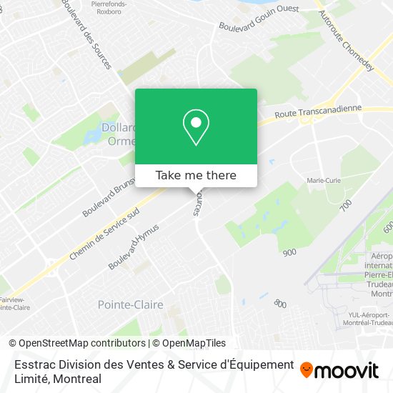 Esstrac Division des Ventes & Service d'Équipement Limité map