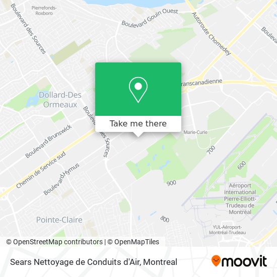 Sears Nettoyage de Conduits d'Air map