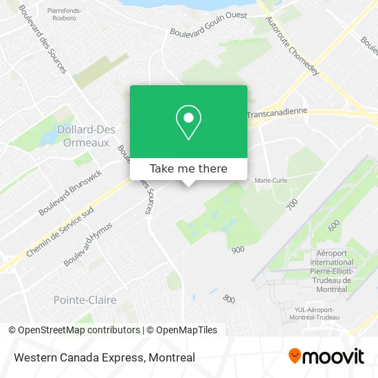 Western Canada Express map