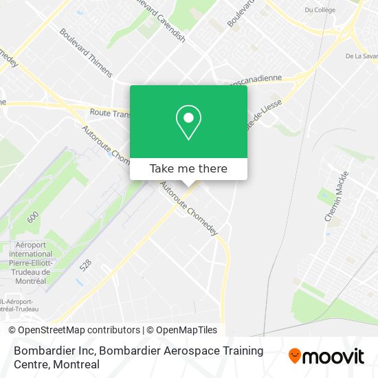 Bombardier Inc, Bombardier Aerospace Training Centre map