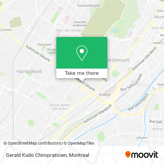 Gerald Kudo Chiropraticien map