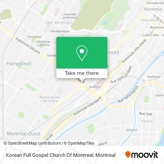 Korean Full Gospel Church Of Montreal map