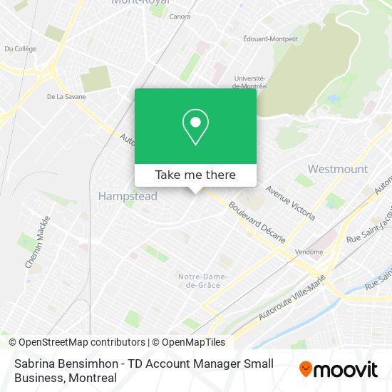 Sabrina Bensimhon - TD Account Manager Small Business map