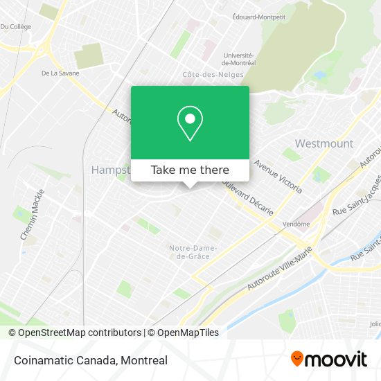 Coinamatic Canada map