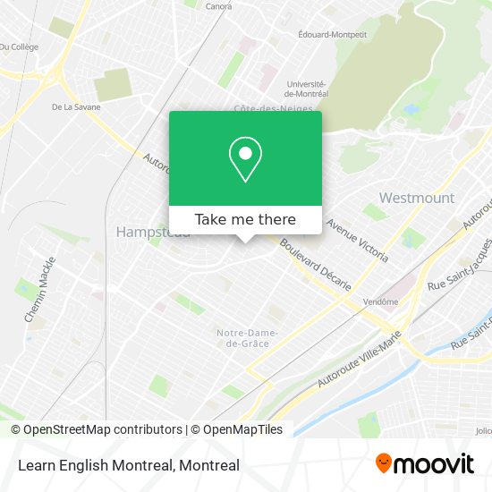 Learn English Montreal map