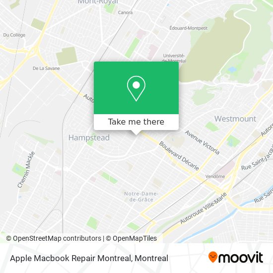 Apple Macbook Repair Montreal map