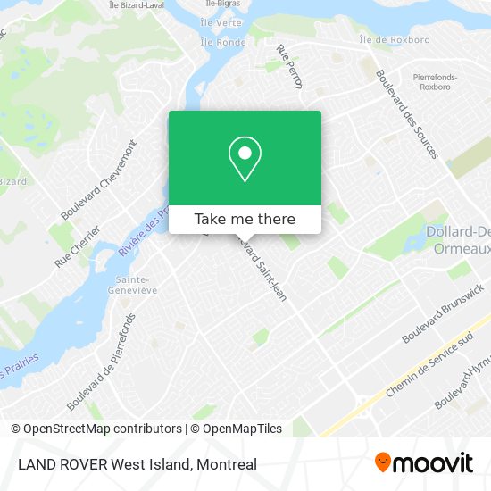 LAND ROVER West Island map