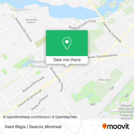 Saint-Régis / Deacon map