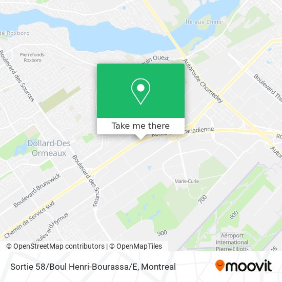 Sortie 58 / Boul Henri-Bourassa / E map