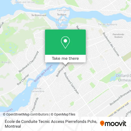 École de Conduite Tecnic Access Pierrefonds Pchs map