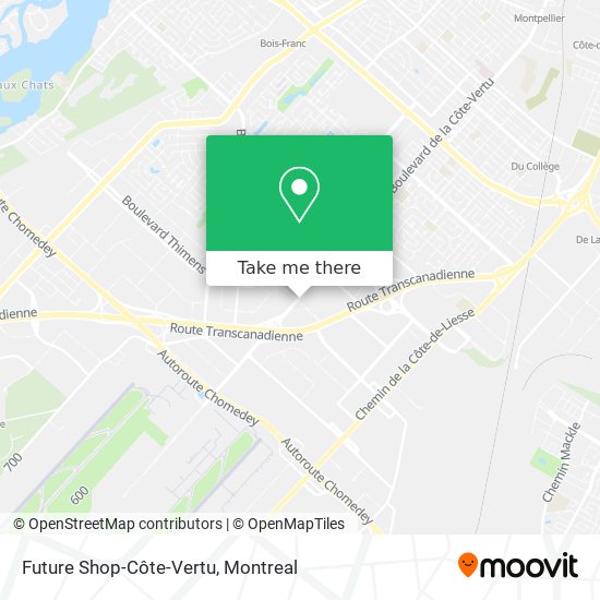 Future Shop-Côte-Vertu map