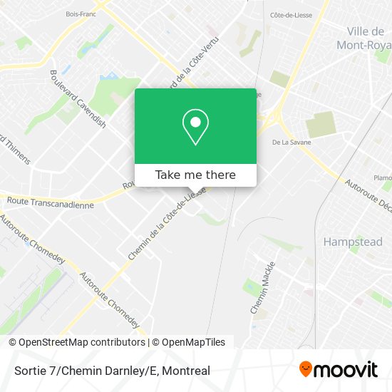 Sortie 7/Chemin Darnley/E map