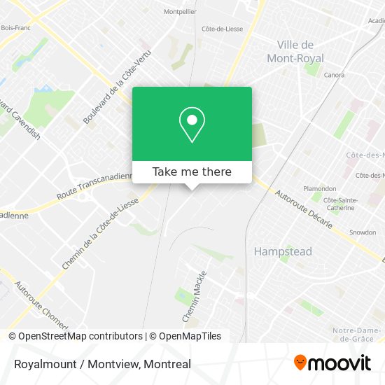 Royalmount / Montview map