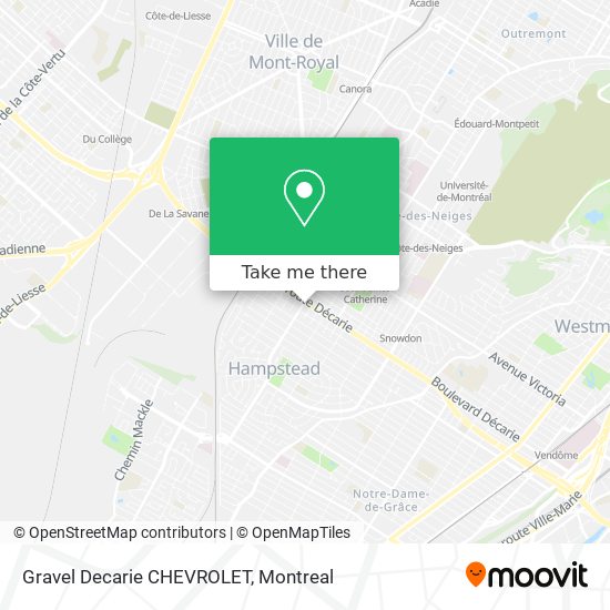 Gravel Decarie CHEVROLET map