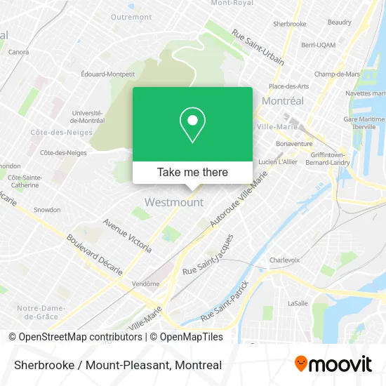 Sherbrooke / Mount-Pleasant map