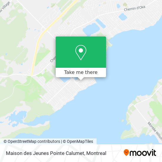 Maison des Jeunes Pointe Calumet map