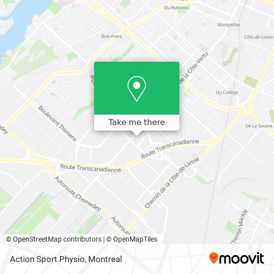 Action Sport Physio map