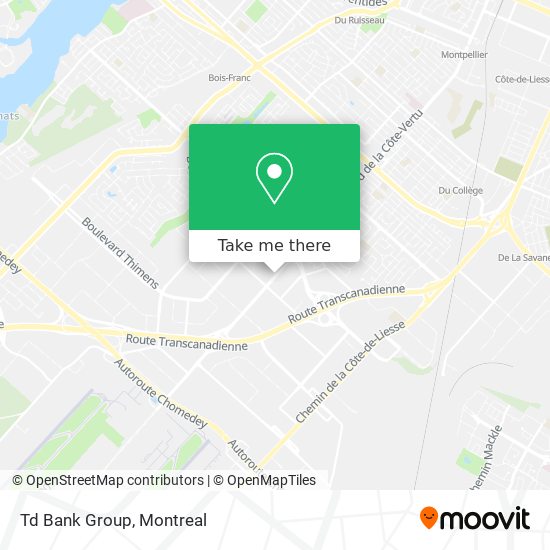 Td Bank Group map