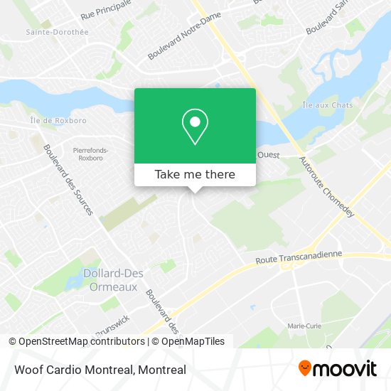 Woof Cardio Montreal map