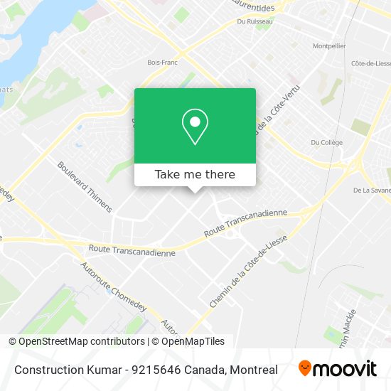 Construction Kumar - 9215646 Canada map