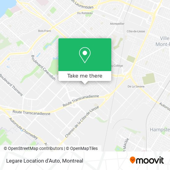 Legare Location d'Auto map