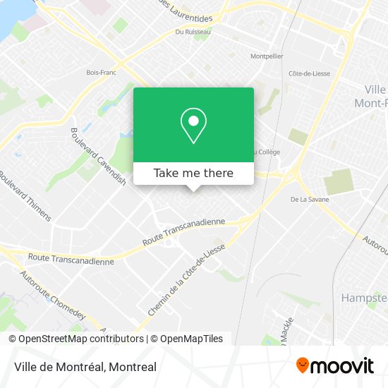 Ville de Montréal map