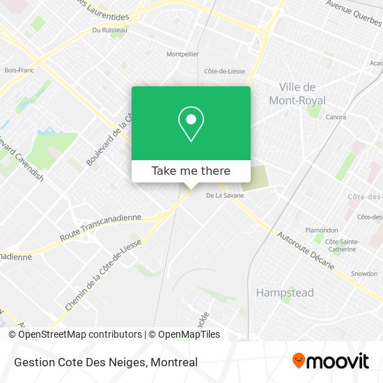 Gestion Cote Des Neiges map