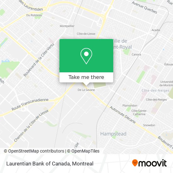 Laurentian Bank of Canada map