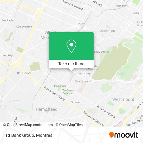 Td Bank Group map