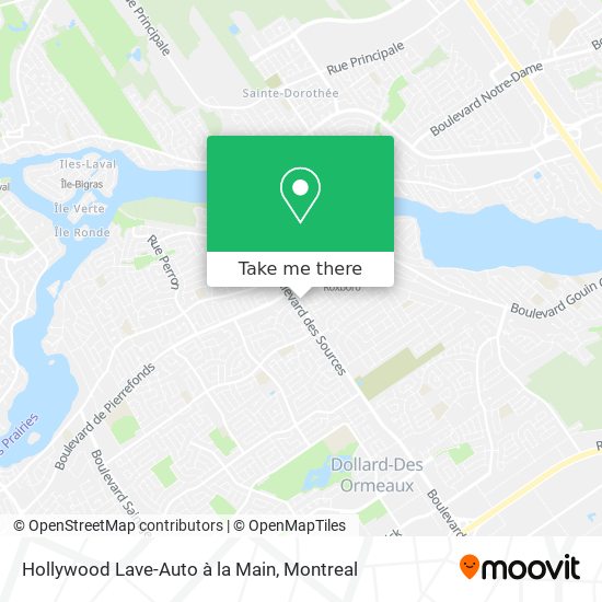 Hollywood Lave-Auto à la Main map