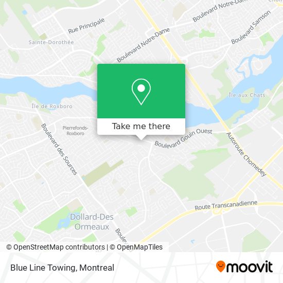 Blue Line Towing map
