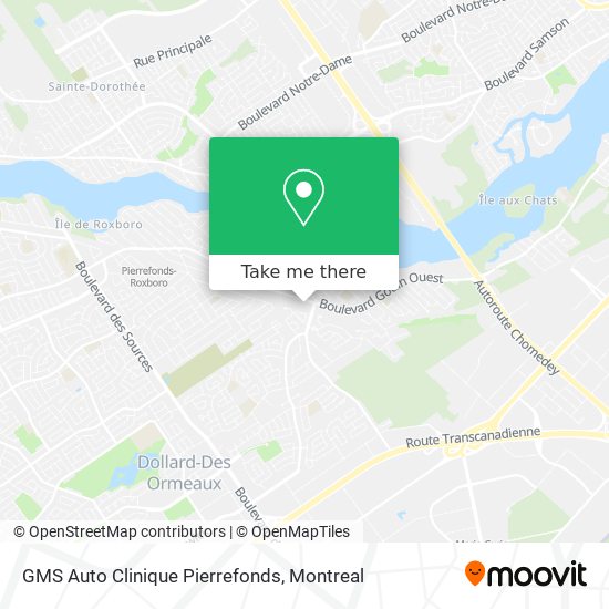 GMS Auto Clinique Pierrefonds map