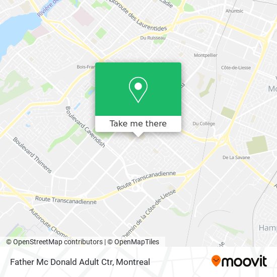 Father Mc Donald Adult Ctr map