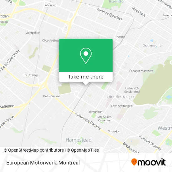 European Motorwerk map