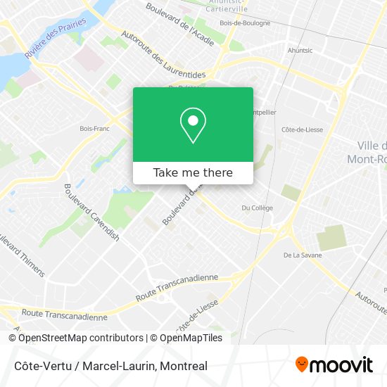 Côte-Vertu / Marcel-Laurin map