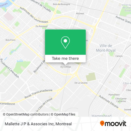 Mallette J P & Associes Inc map