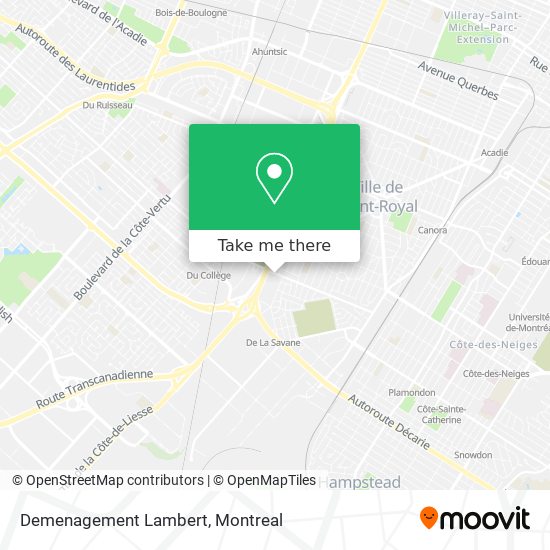 Demenagement Lambert map