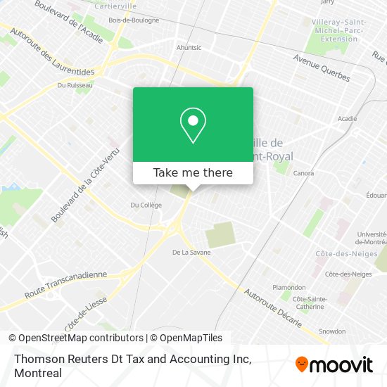 Thomson Reuters Dt Tax and Accounting Inc map