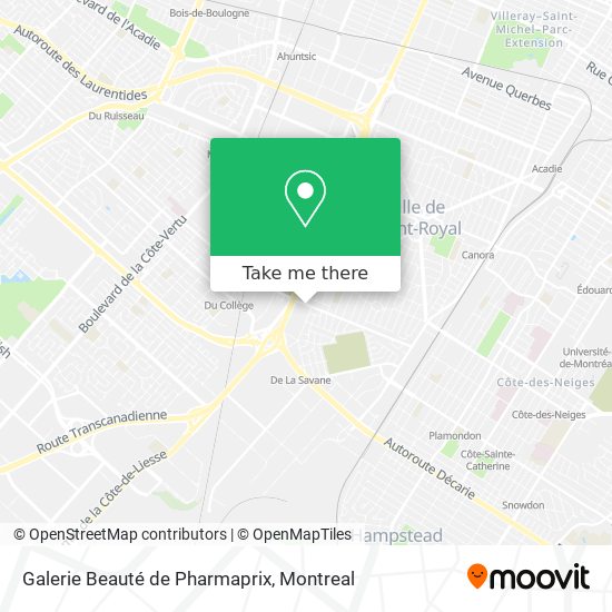 Galerie Beauté de Pharmaprix map