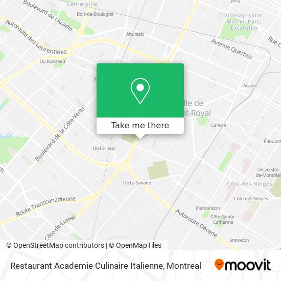 Restaurant Academie Culinaire Italienne map